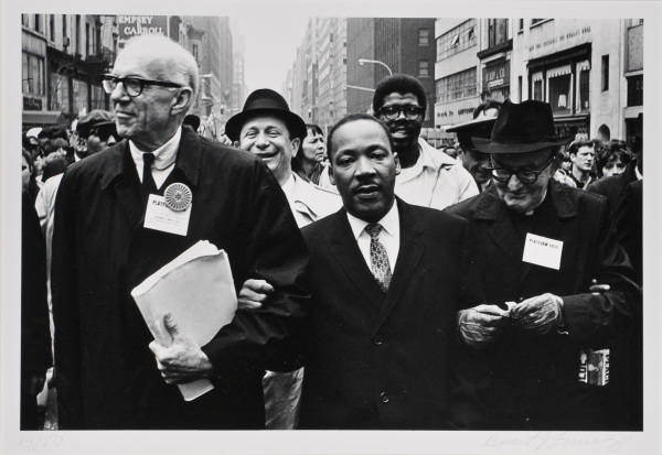 DR. BENJAMIN SPOCK, DR. MARTIN LUTHER KING, JR., AND MONSIGNOR RICE OF PITTSBURGH MARCH IN THE SOLIDARITY DAY PARADE AT THE UNITED NATIONS BUILDING