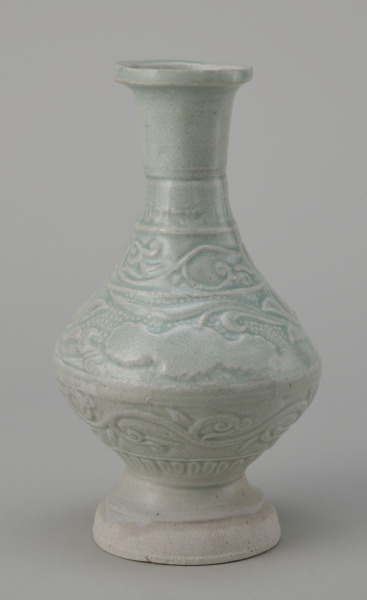 Vase with Molded Lotus Decoration