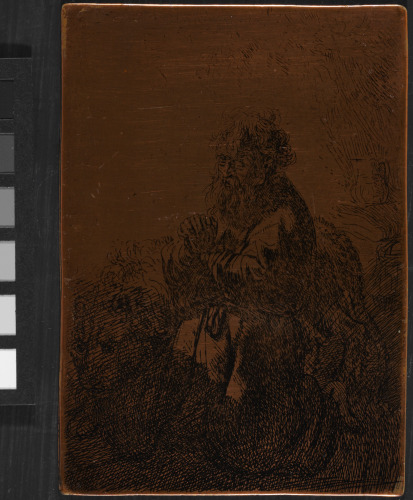 SAINT JEROME KNEELING IN PRAYER, LOOKING DOWN