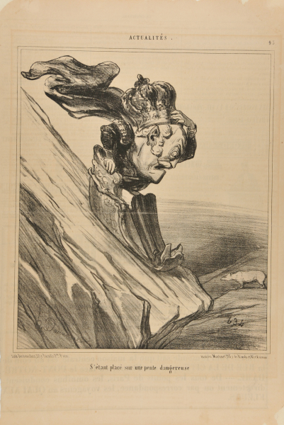 HE PLACES HIMSELF ON A DANGEROUS SLOPE.