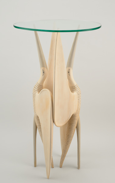 PLANT STAND WITH TWO BIRDS