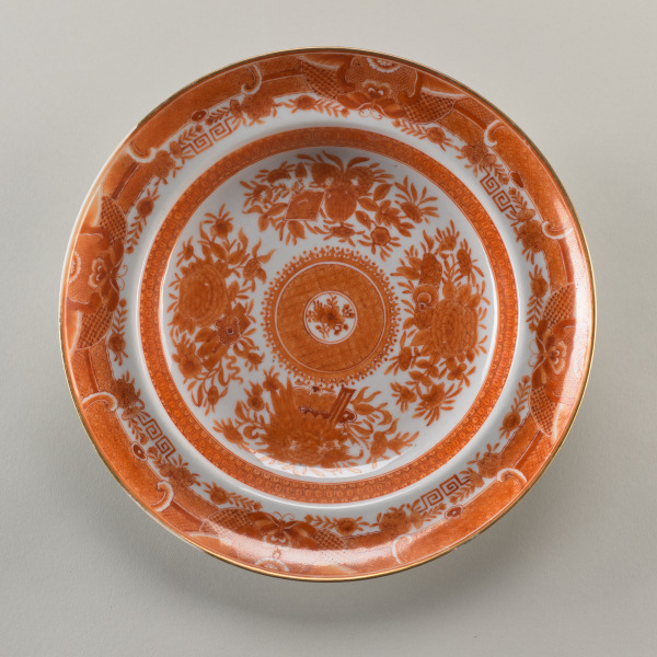 Soup Plate Decorated with Fitzhugh Pattern