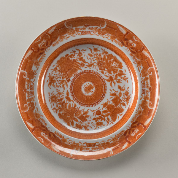 Soup Plate Decorated with Fitzhugh Pattern