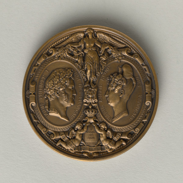 "COMMEMORATING THE VISIT OF LOUIS-PHILIPPE, QUEEN MARIE AMÉLIE, AND THE ROYAL CHILDREN TO THE MINT, NOVEMBER 8, 1833" MEDAL