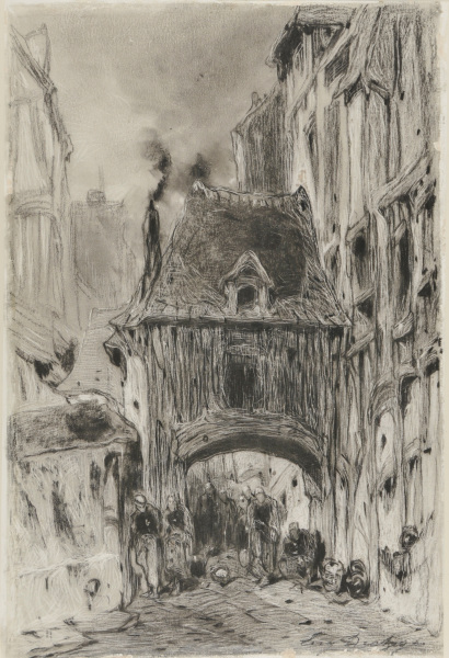 VILLAGE GATE WITH VILLAGERS