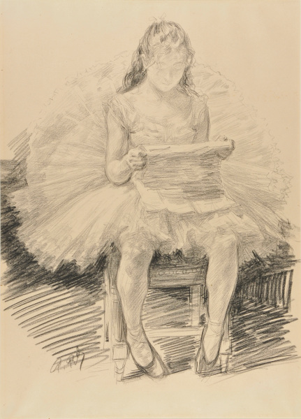 Dancer Reading a Newspaper