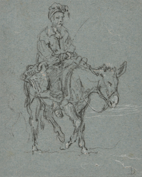 Man Riding a Donkey