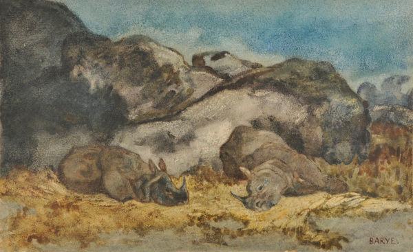 PAIR OF RHINOCEROSES