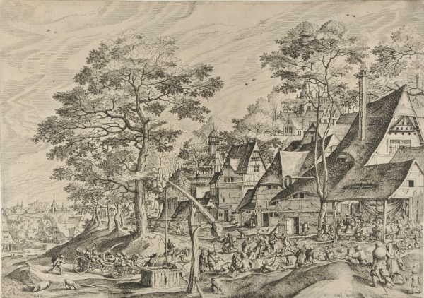 PEASANT FEAST IN A VILLAGE