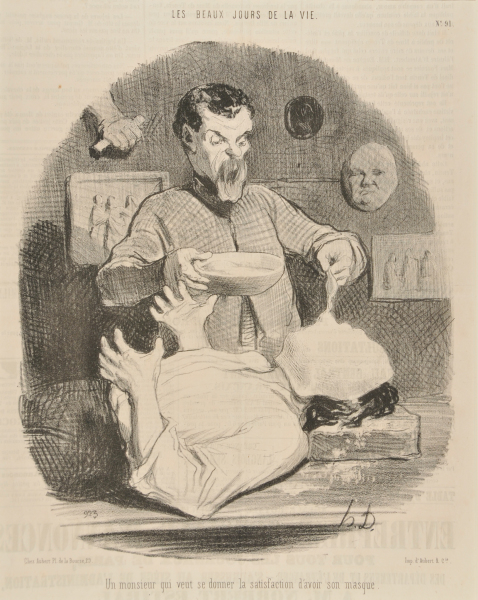 A GENTLEMAN WHO ENJOYS THE SATISFACTION OF HAVING HIS MASK TAKEN