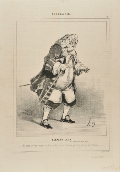 BERNARD LÉON (IN THE ROLE OF MIGNOT IN MARIE MIGNOT). IF YOU ONLY KNEW HOW ONE DOES WRONG TO A COOK, BY UPSETTING HIS TIME SCHEDULE