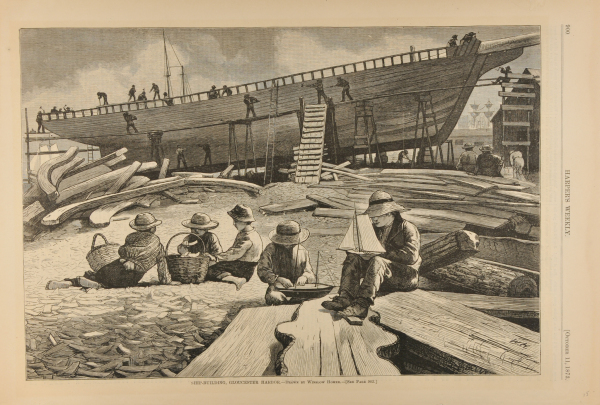 SHIP-BUILDING, GLOUCESTER HARBOR