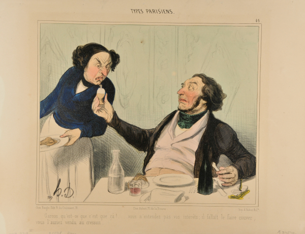 WAITER, WHAT IS THIS? YOU ARE NOT TAKING GOOD CARE OF YOUR INTERESTS! YOU SHOULD HAVE COVERED AND BREEDED THE EGG. THEN YOU COULD HAVE SERVED THE LITTLE CHICKEN ON WATERCRESS!