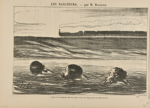 HAVING HAD THE AMBITIOUS IDEA TO OUTSWIM THE TRAIN.