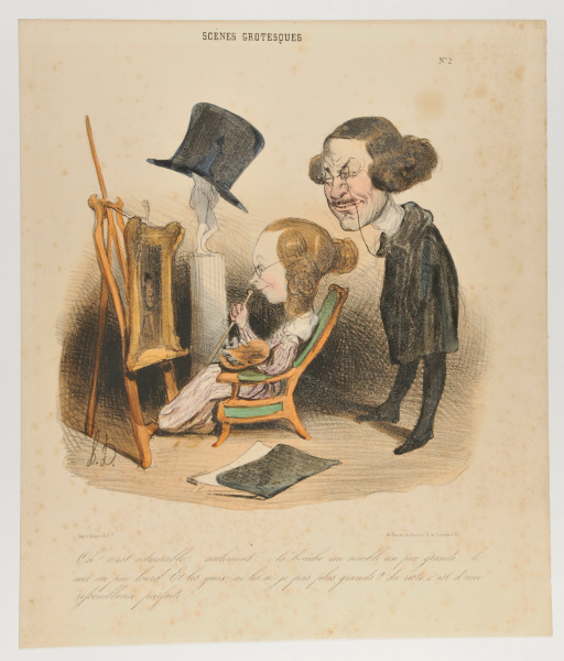 OH, IT'S WONDERFUL! EXCEPT... MY MOUTH SEEMS A BIT TOO BIG... THE NOSE A BIT TOO HEAVY. AND AREN'T MY EYES SOMEWHAT LARGER? BUT OTHERWISE IT SHOWS A PERFECT RESEMBLANCE...