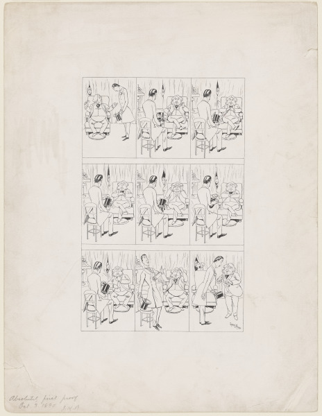 PROOF SHEET OF CARICATURES