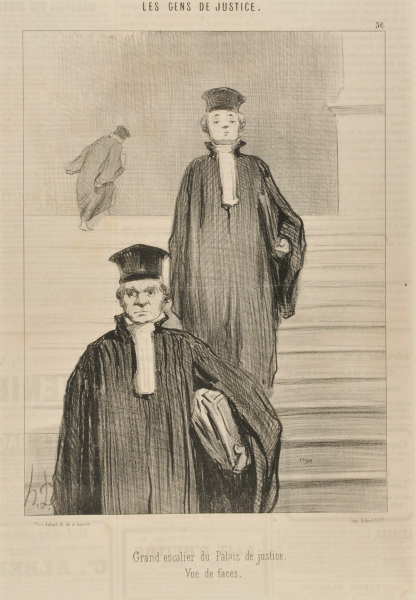 MAIN STAIRCASE OF THE PALACE OF JUSTICE. FRONT VIEW .