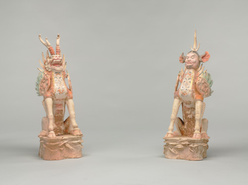 Tomb Guardian with Lion’s Face (Bixie) and Tomb Guardian with Human Face (Tianlu)