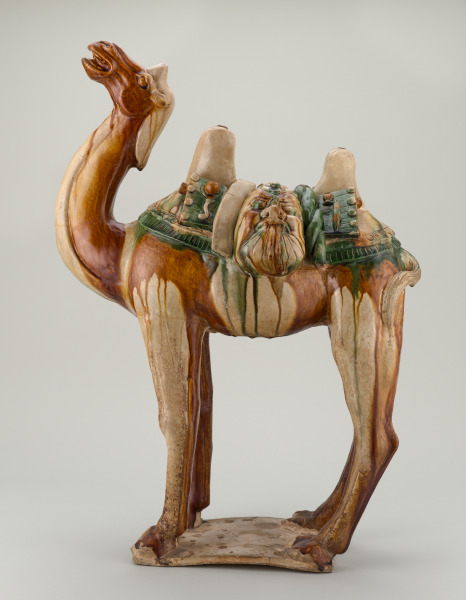 Figure of a Standing Camel with Saddle Blanket and Saddlebag