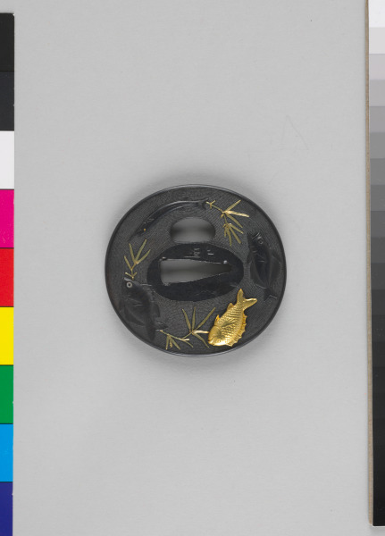 Sword Guard (tsuba) Decorated with Seven Fish