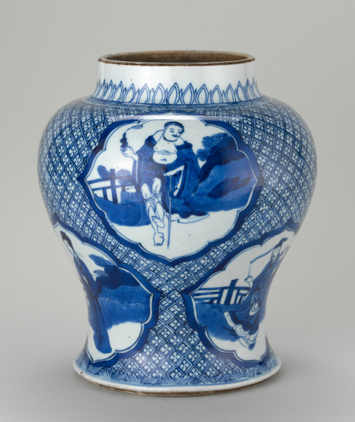 Baluster Vase Decorated with the Six of the Eight Immortals