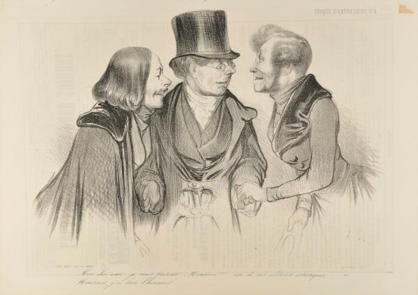 MY DEAR, LET ME INTRODUCE YOU TO MONSIEUR *** ONE OF OUR ARTISTIC CELEBRITIES... - MONSIEUR, I HAVE THE GREAT HONOR!