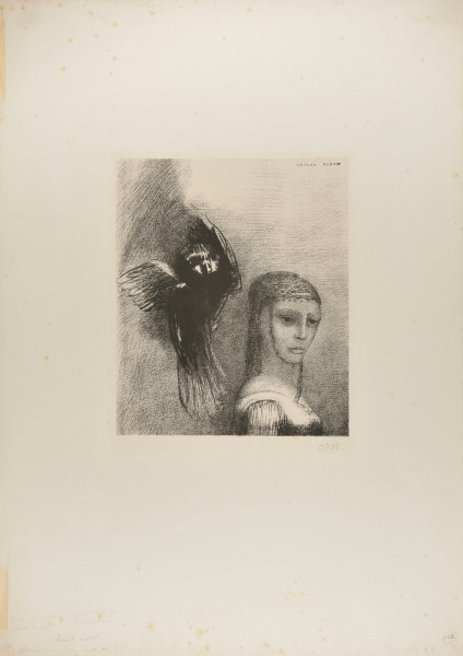 AND A LARGE BIRD, DESCENDING FROM THE SKY, HURLED ITSELF AGAINST THE TOPMOST POINT OF HER HAIR (ET UN GRAND OISEAU QUI DESCEND DU CIEL, VIENT S'ABATTRE SUR LE SOMMET DE SA CHEVELURE)