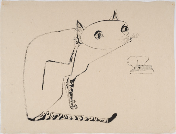 Cat-Like Creature with Striped Tail, Legs