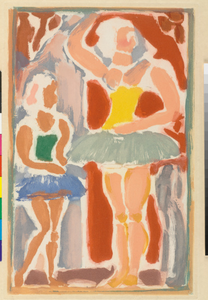 TWO BALLERINAS (ILLUSTRATION FOR "CIRQUE DE L'ETOILE FILANTE")