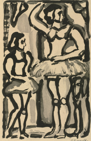 TWO BALLERINAS (ILLUSTRATION FOR "CIRQUE DE L'ETOILE FILANTE")