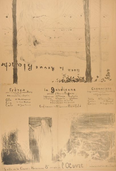 THEATER PROGRAM FOR "FRÈRES (BROTHERS)," "LA GARDIENNE (THE GUARD)," AND "CRÉANCIERS (CREDITORS)"