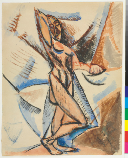 STUDY FOR "NUDE WITH DRAPERY"