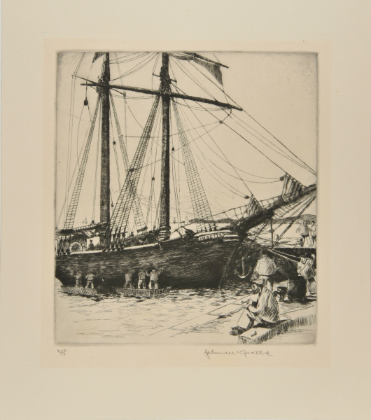 Caulking the Musette, Concarneau