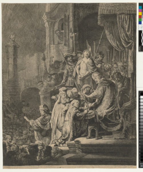 CHRIST BEFORE PILATE: LARGE PLATE