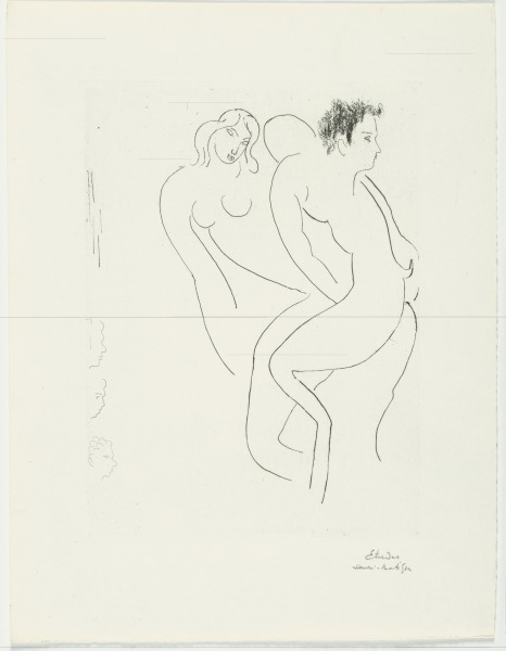 Study for “Nymph and Faun” (refused etching)