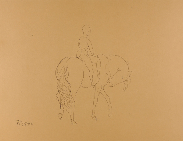 YOUNG BOY RIDING SIDESADDLE (BAREBACK RIDER)