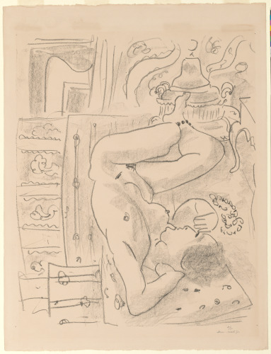 UPSIDE DOWN NUDE WITH STOVE