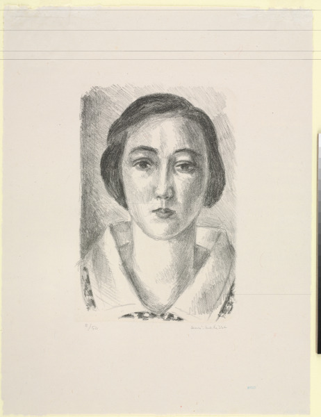 GIRL IN FLOWERED DRESS WITH ORGANDY COLLAR