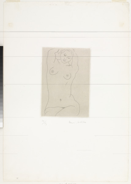 NUDE WITH RAISED ARMS ON HEAD