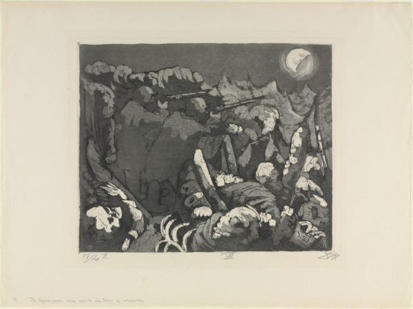 SAPPERS HAVE TO KEEP UP FIRING AT NIGHT