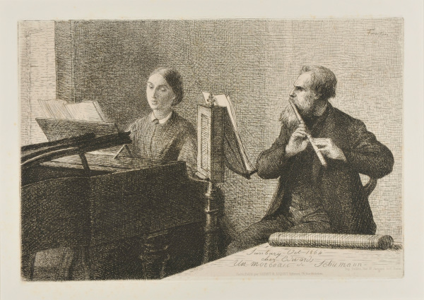 Un Morceau de Schumann (Edwin Edwards et sa femme faisant de la musique)