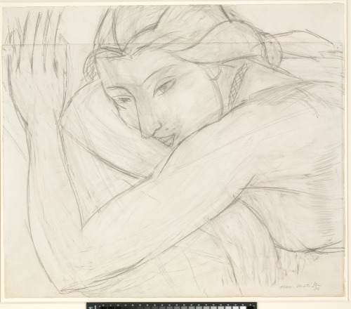 MODEL RESTING ON HER ARMS