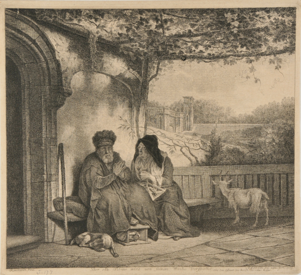 THE AGED TOBIAS BEING MOCKED BY HIS WIFE