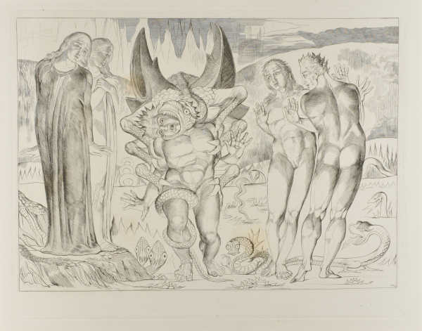 THE CIRCLE OF THE THIEVES: AGNOLO BRUNELLESCHI ATTACKED BY A SIX-FOOTED SERPENT