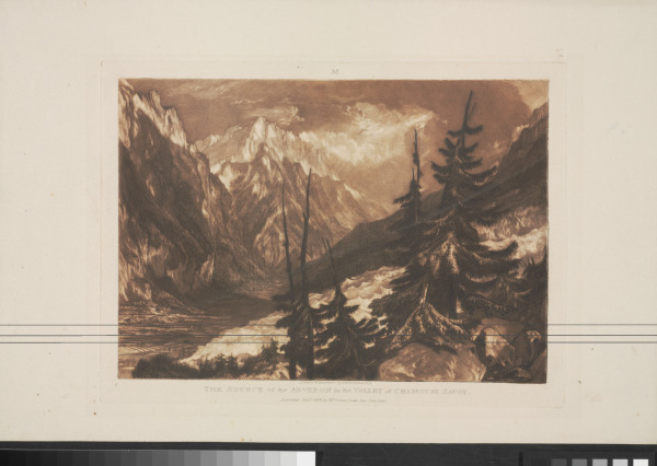 THE SOURCE OF THE ARVERON IN THE VALLEY OF CHAMOUNI SAVOY