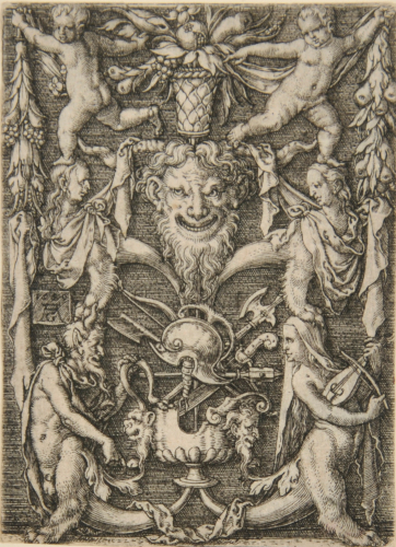 Ornament with Mask and Figures