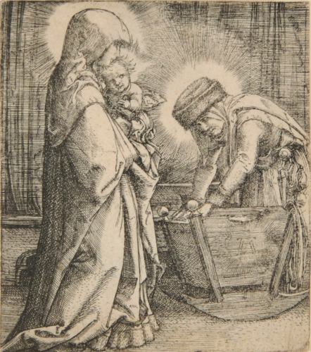 THE VIRGIN AND CHILD WITH ST. ANNE AT THE CRADLE