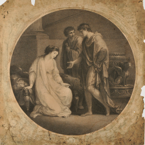 CLEOPATRA THROWING HERSELF AT THE FEET OF AUGUSTUS AFTER THE DEATH OF MARC-ANTONY