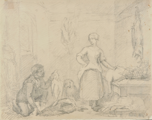 Interior Scene (Butcher Shop?)