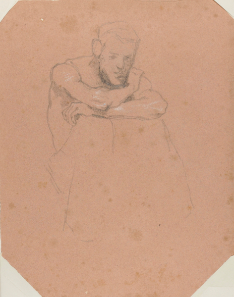 FIGURE STUDY OF A YOUNG MAN, SEATED